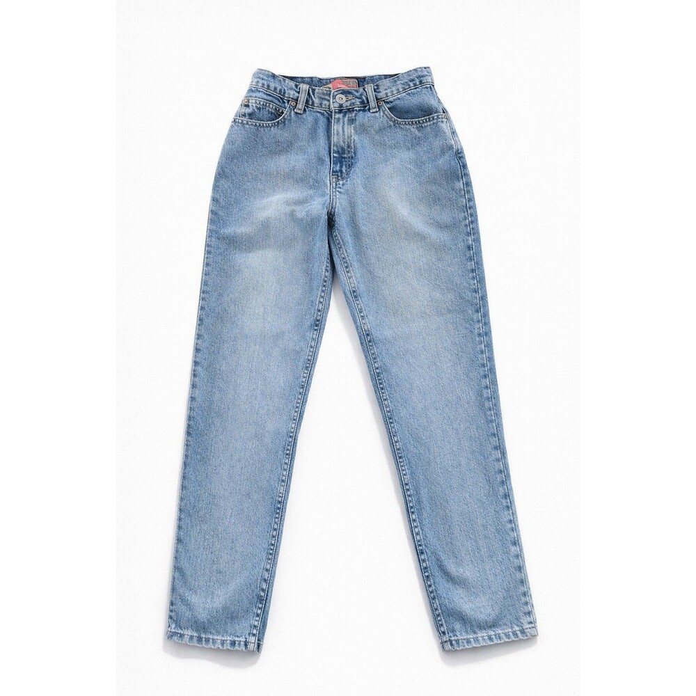 Vintage 90s Light Wash Straight Leg Jeans Womens Size 8 Mid Rise Y2K Mom Denim